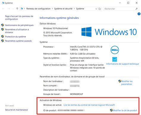 Windows 10 actif